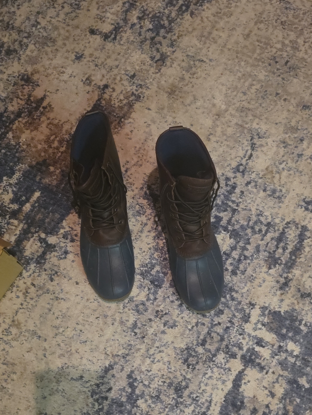 Sperry Top Sider Duck Boots with Maroon and Navy Size 14